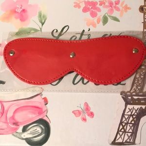 Faux Red leather blindfold